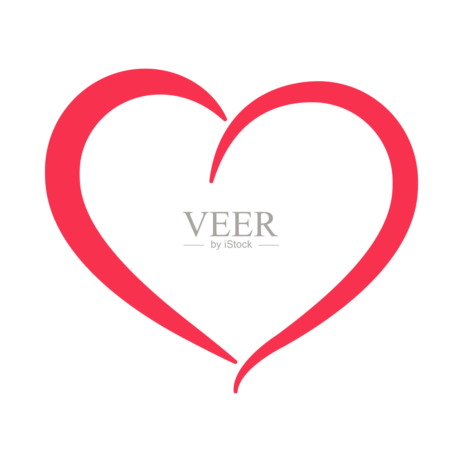 手绘心形图案。插画图片素材