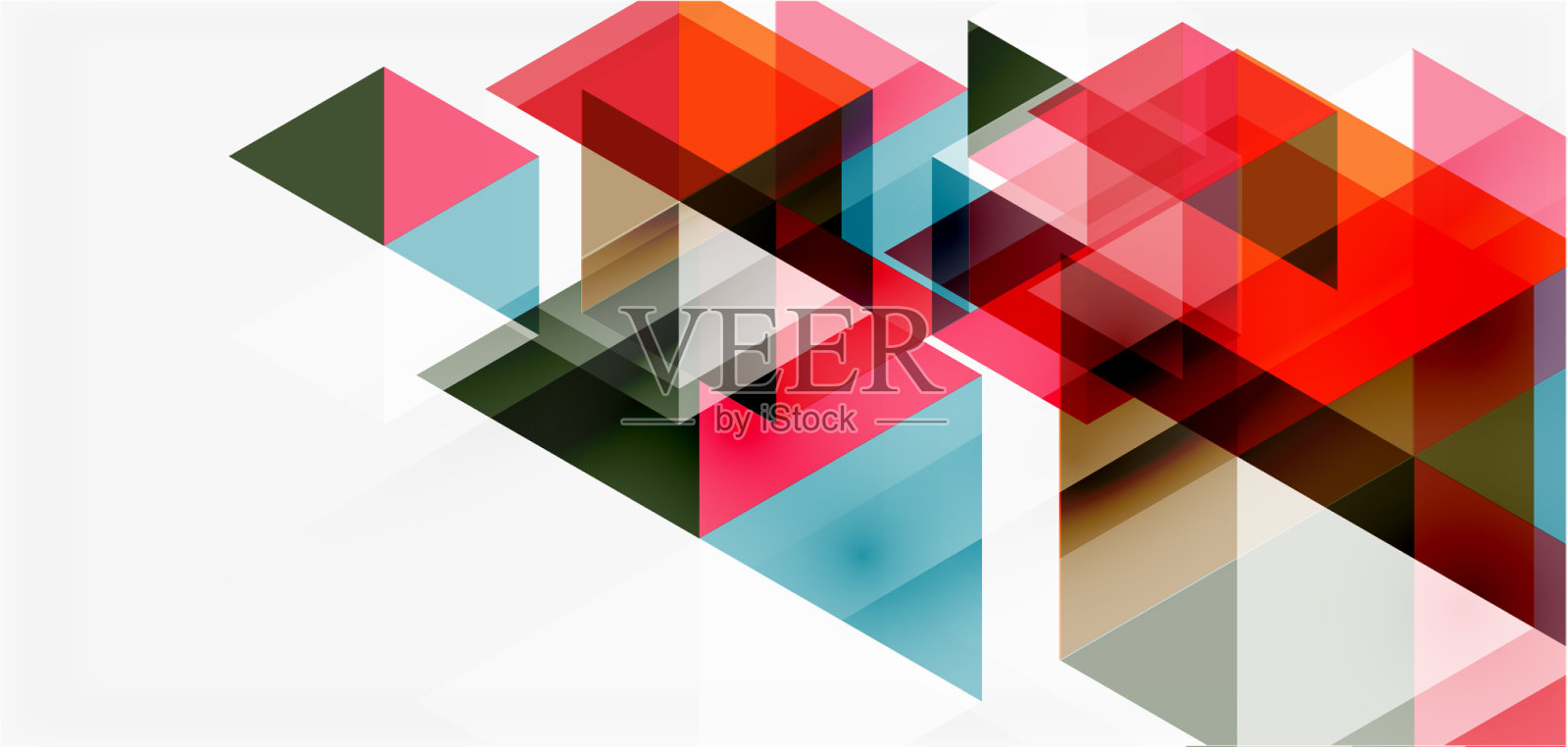 几何抽象背景马赛克三角形和插画图片素材