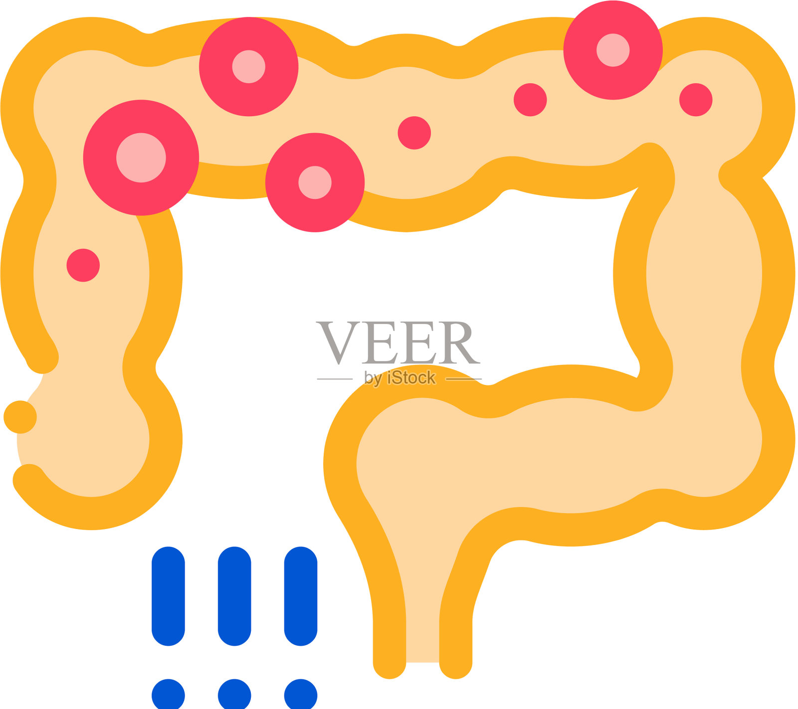 检测肠道感染图标设计元素图片