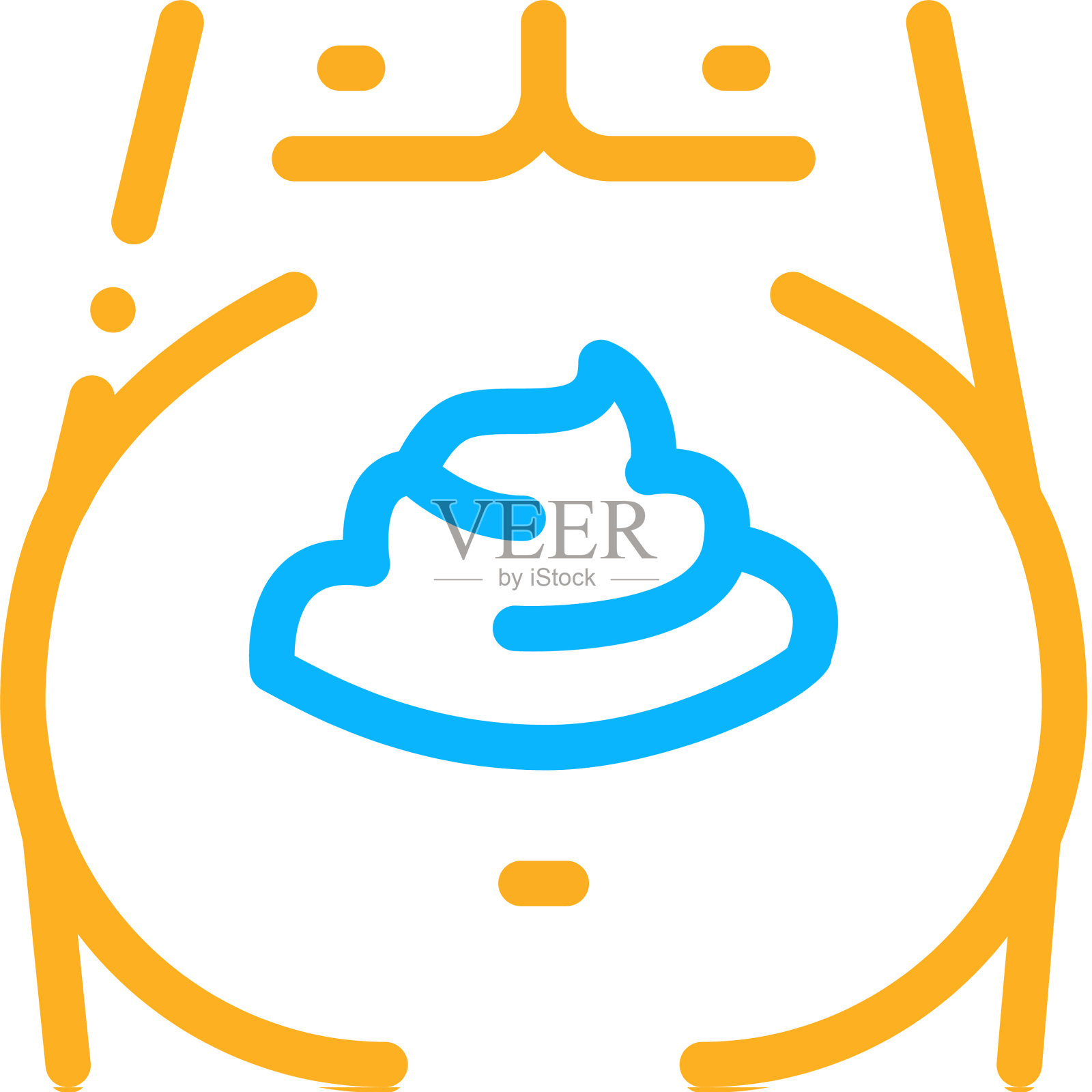 蛋黄酱肥胖图标轮廓插画图片素材