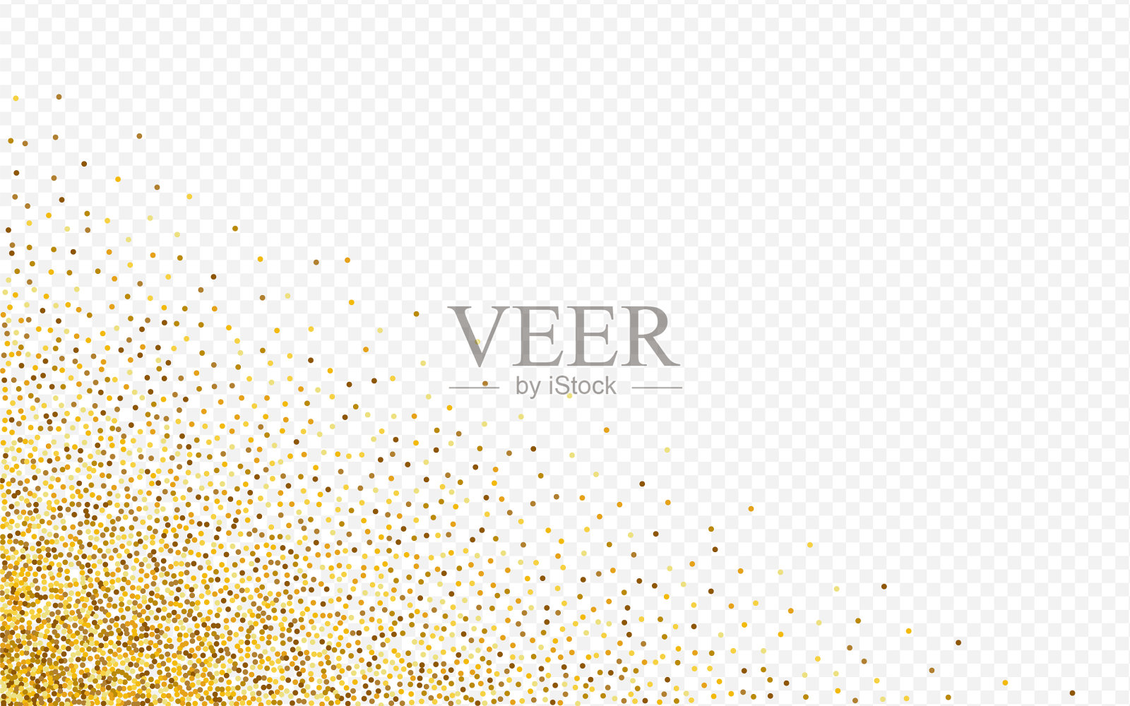 黄色闪耀豪华透明背景插画图片素材