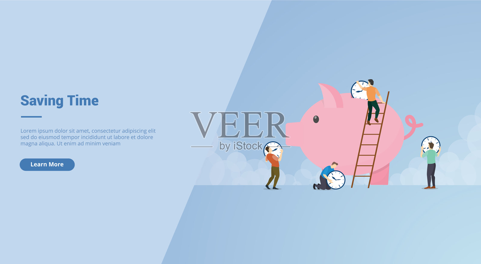 节省时间的活动概念为网站模板设计模板素材