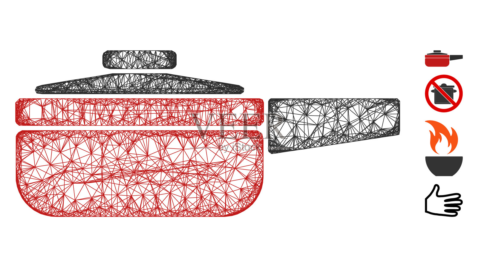 滴水盘网插画图片素材