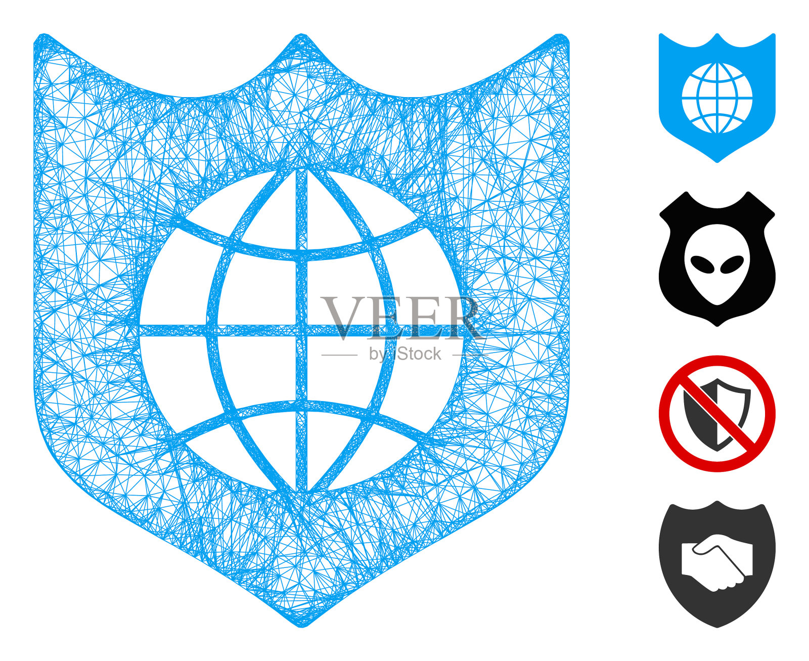 全球盾构网插画图片素材