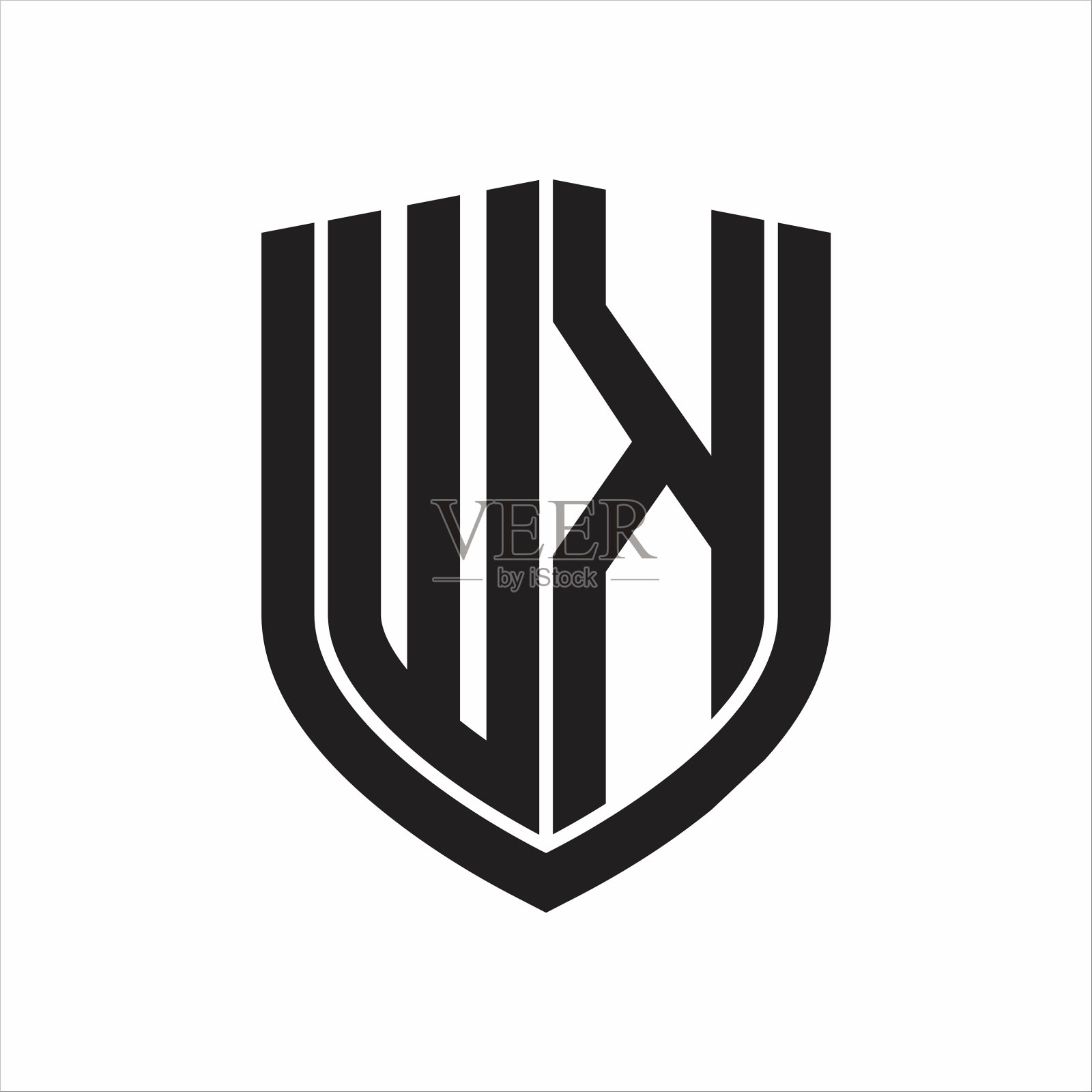 Wk标志与会徽盾图案设计插画图片素材