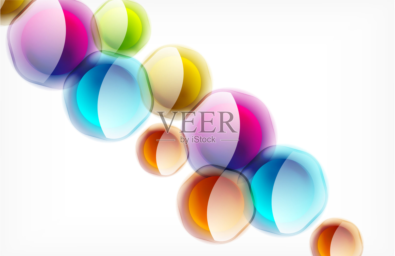 抽象背景-玻璃光泽透明插画图片素材