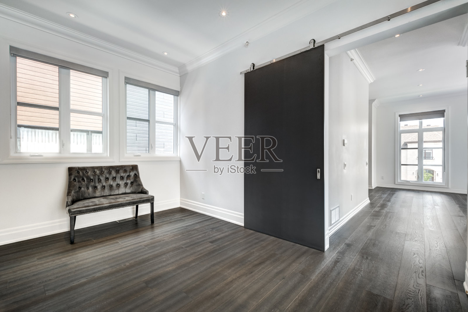 新的豪华住宅，加拿大风格，部分家具照片摄影图片