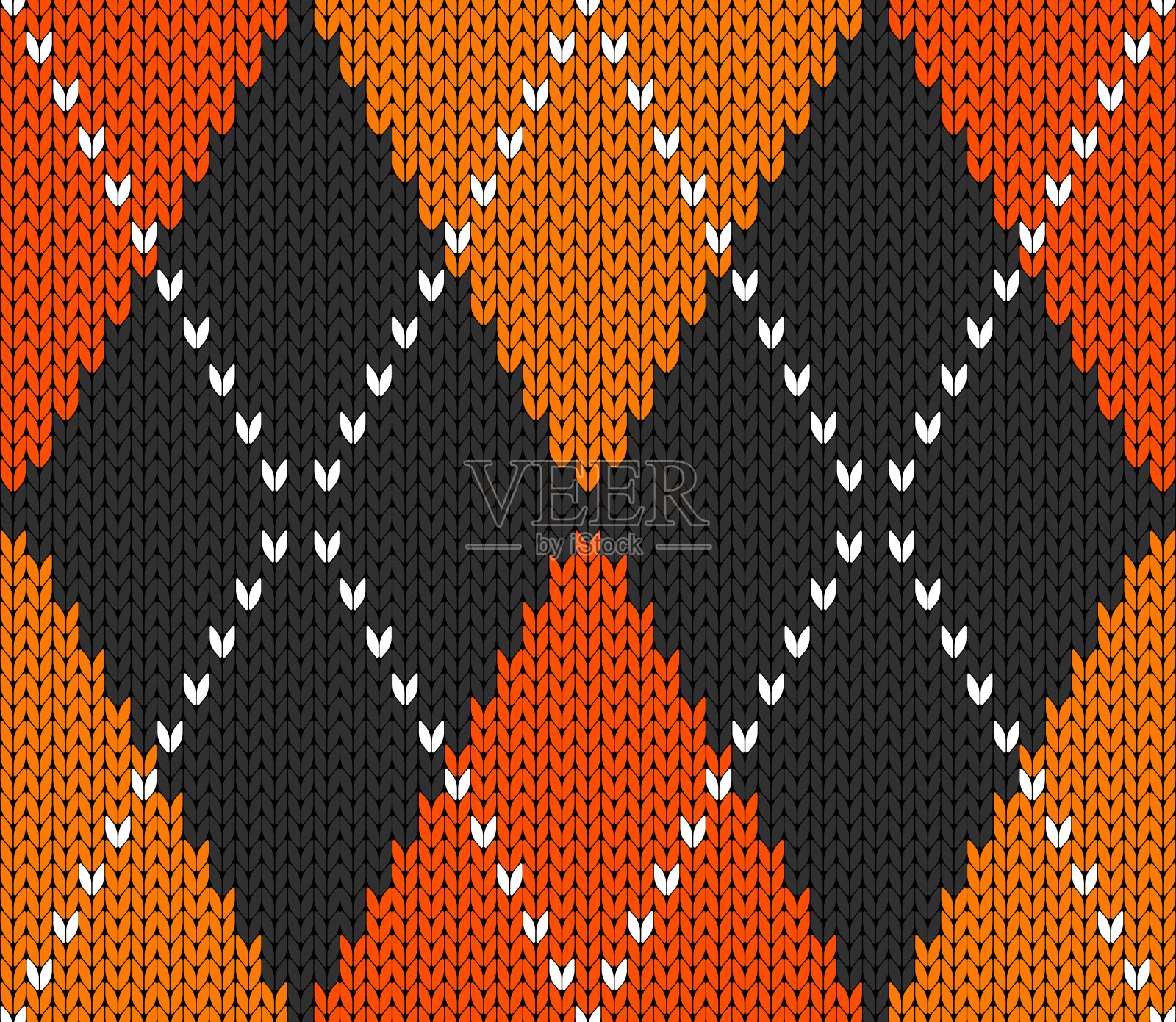 编织菱形花纹万圣节图案插画图片素材