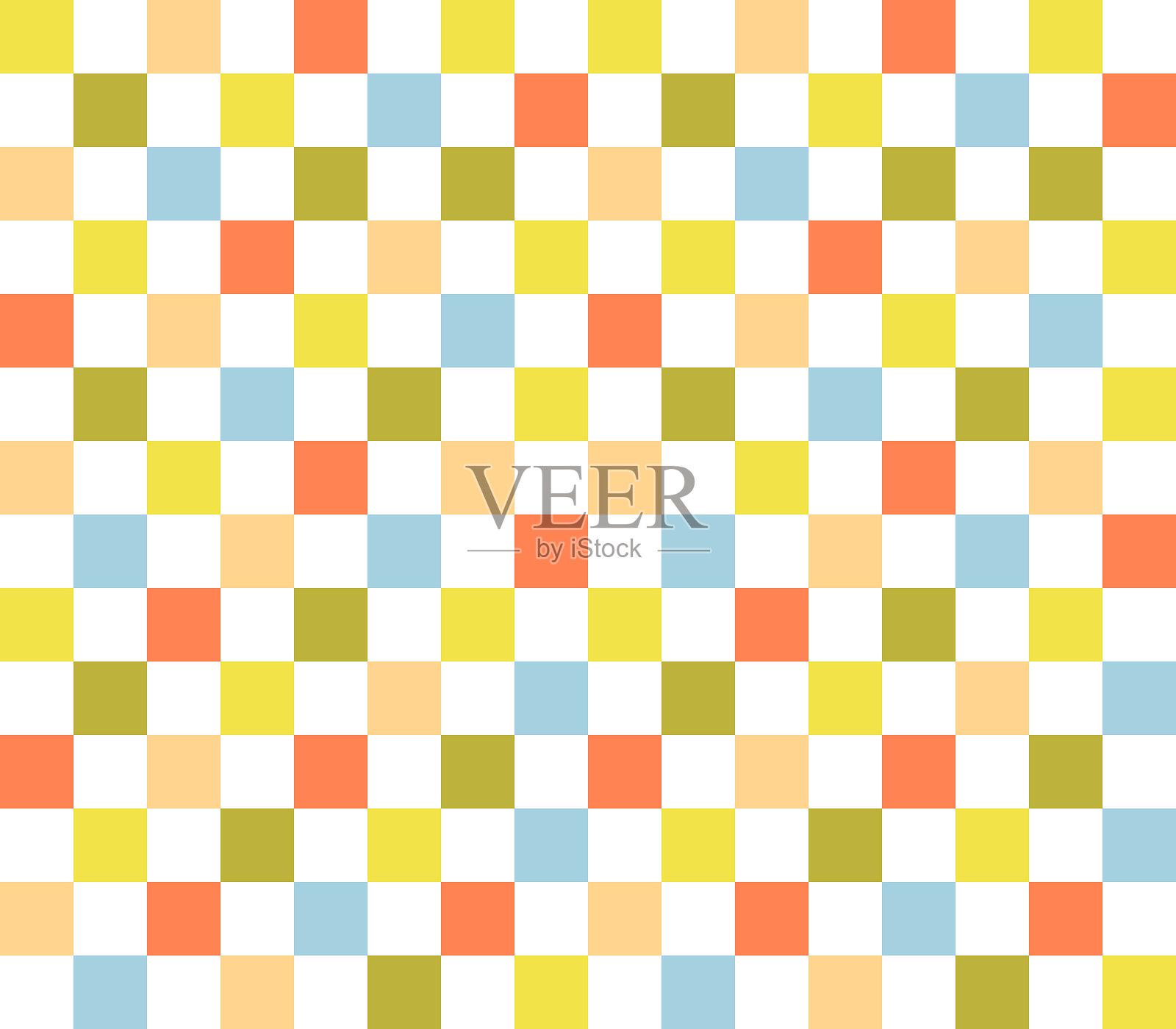 日本彩色方格矢量无缝模式插画图片素材