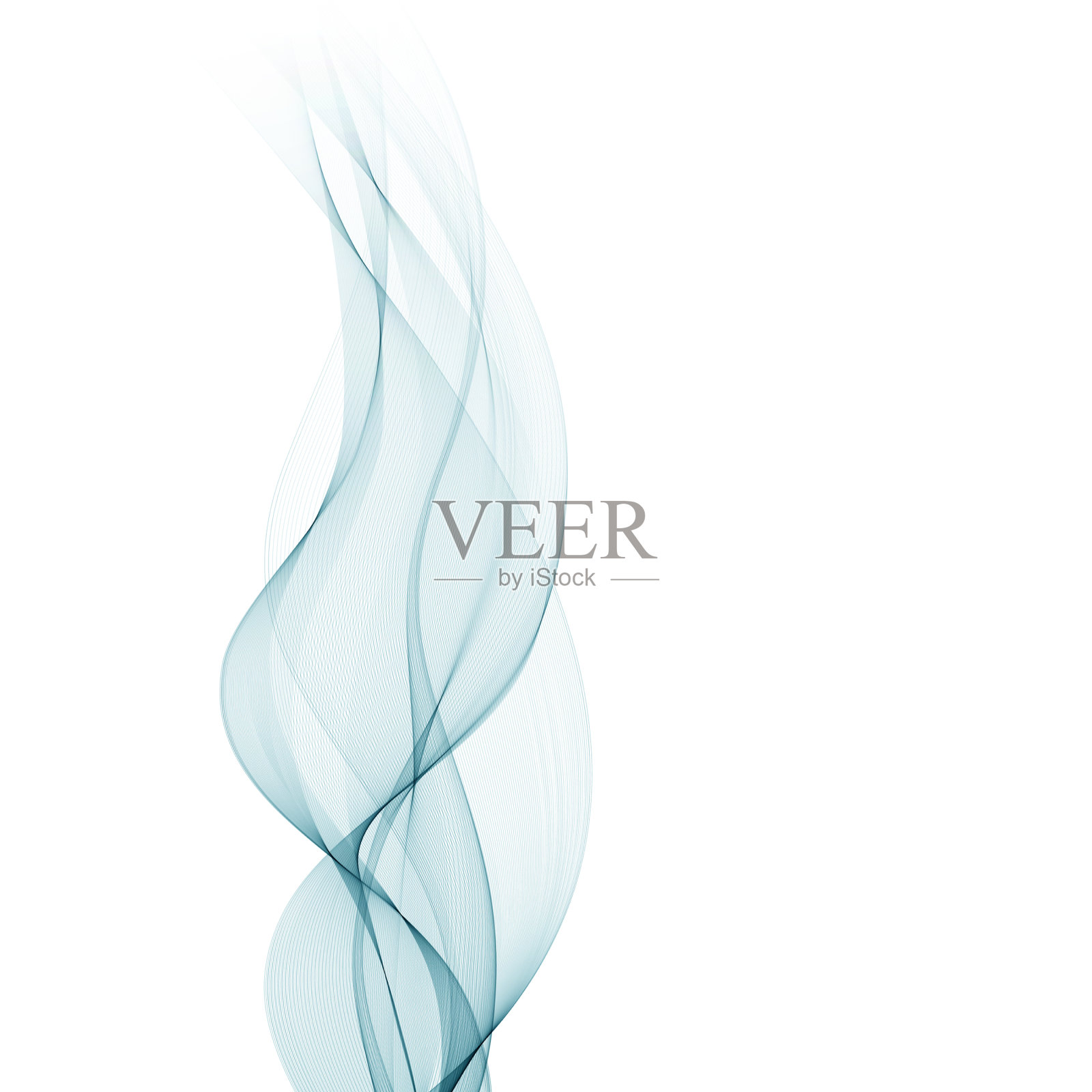 蓝色垂直抽象透明波流插画图片素材