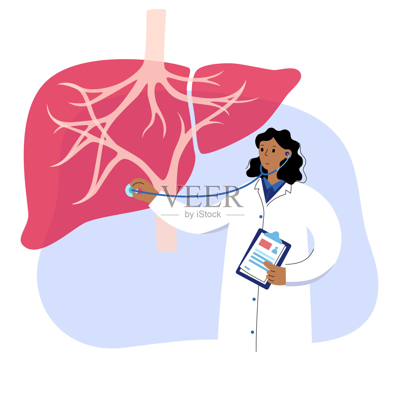 肝脏模板概念插画图片素材