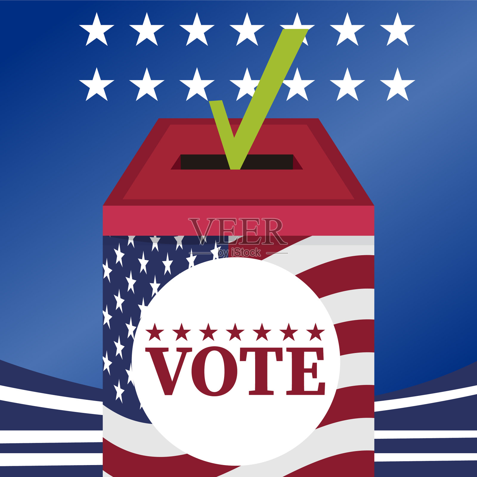 美国选举日插画图片素材