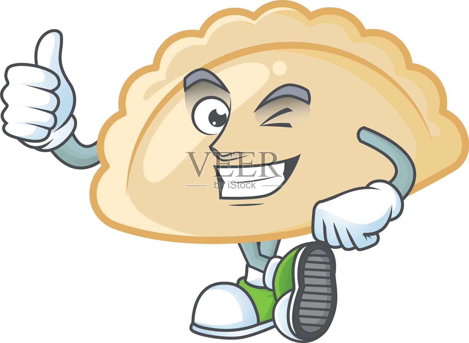 一个标志性的pierogi竖起大拇指设计元素图片