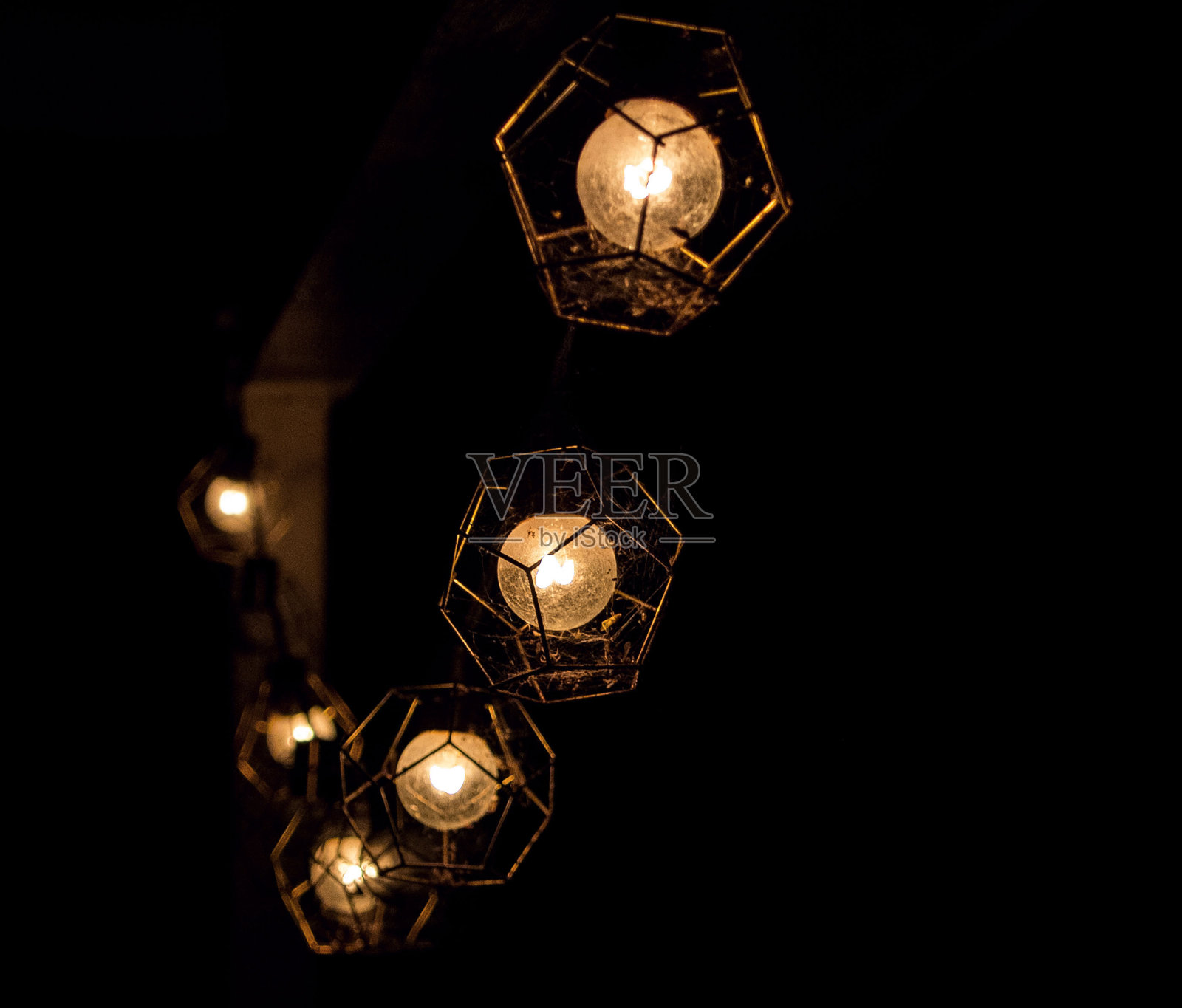 复古灯串照片摄影图片