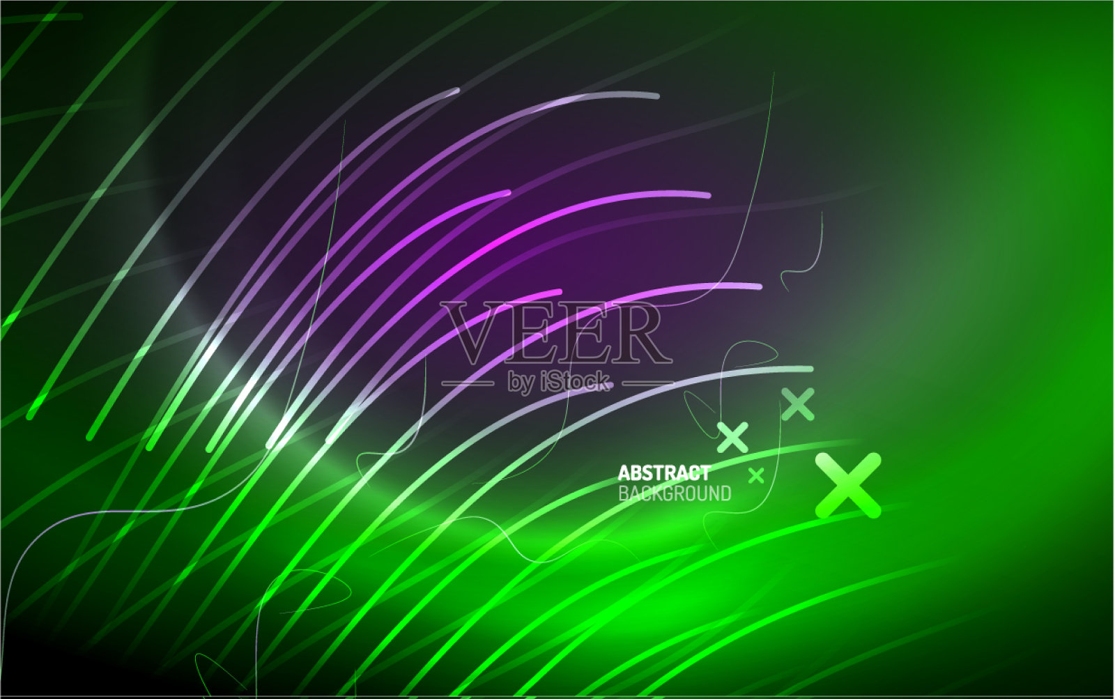 抽象背景-霓虹线设计插画图片素材