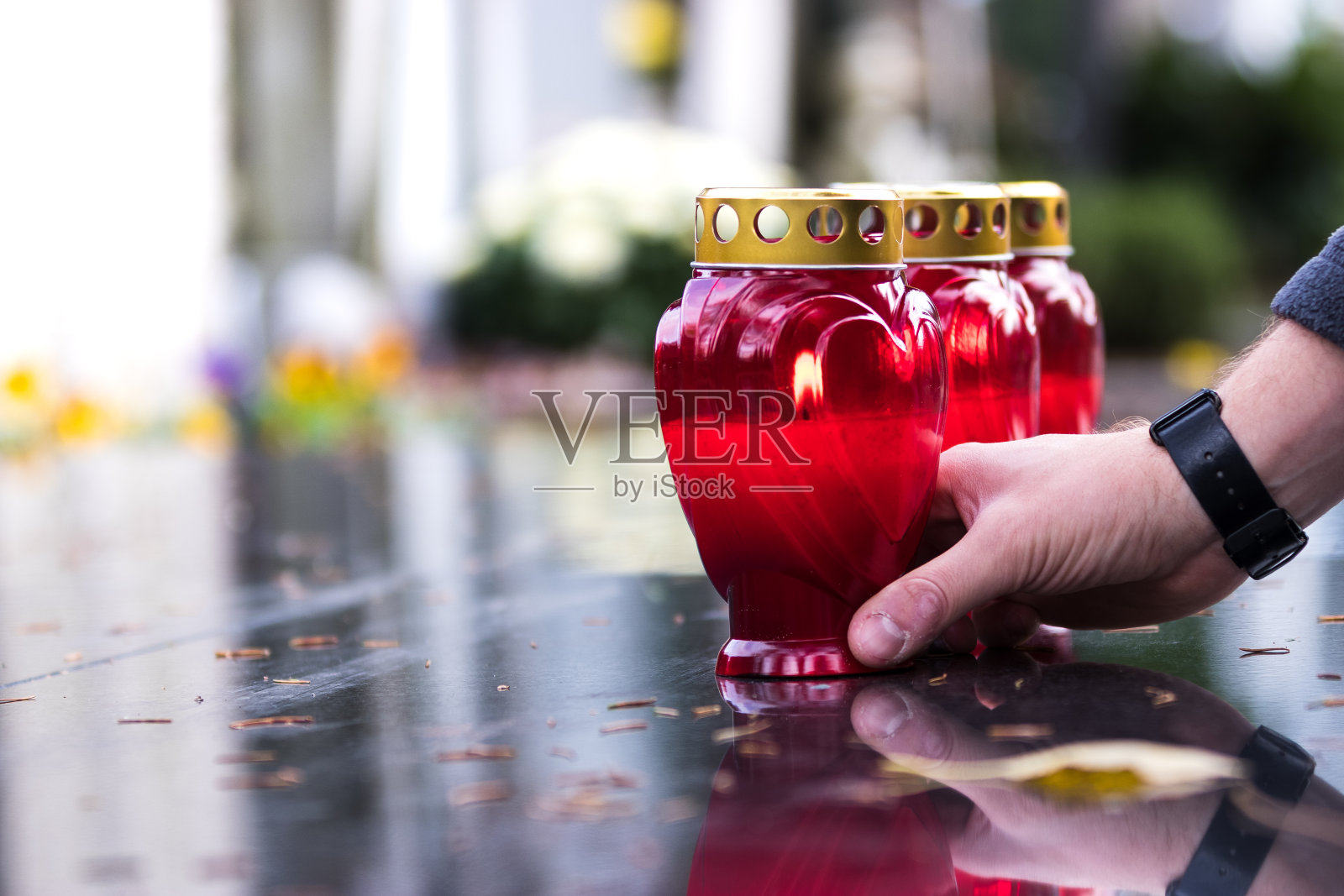 万圣节的墓地照片摄影图片