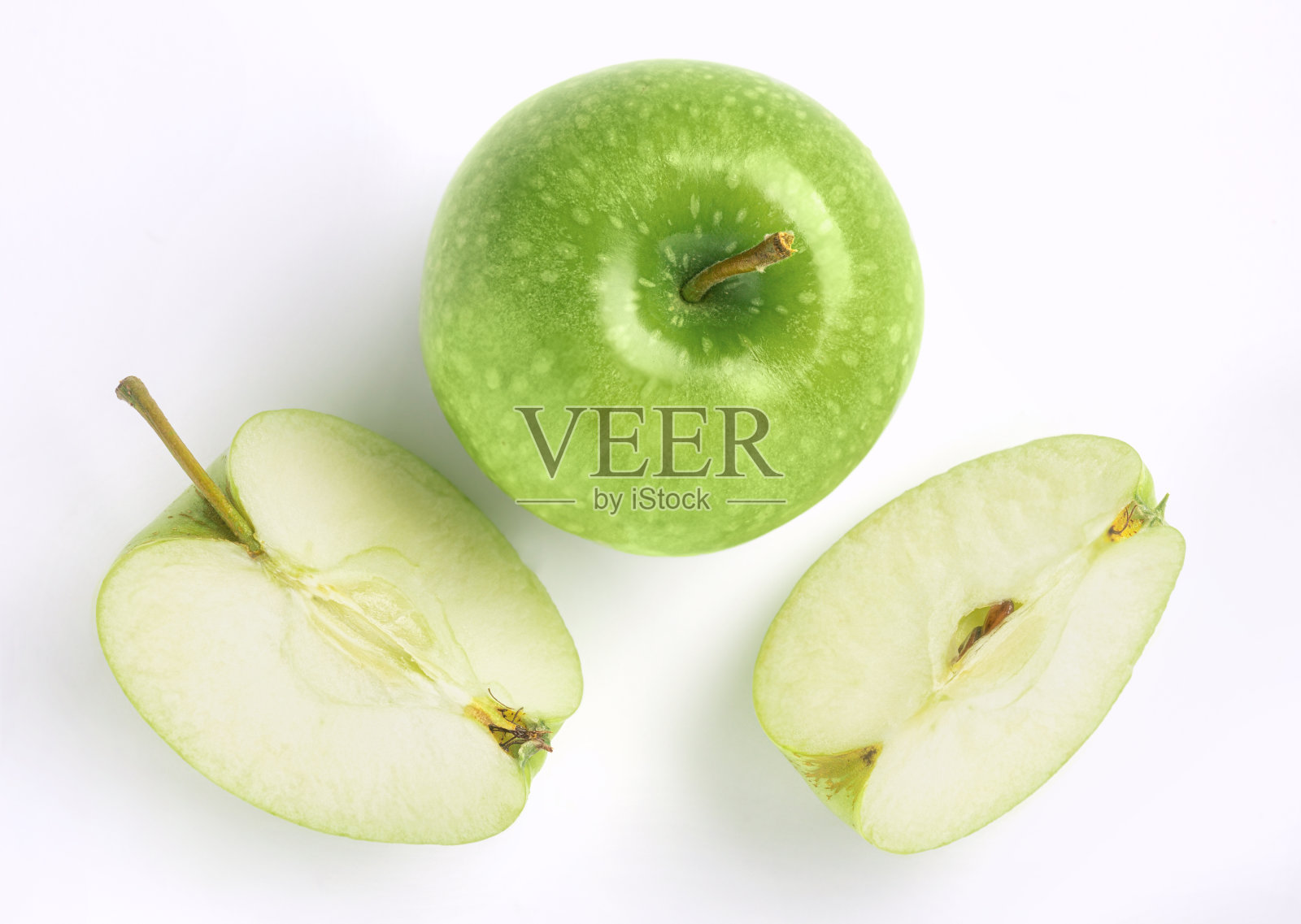 绿色苹果生水果背景上方健康的有机新鲜食品照片摄影图片