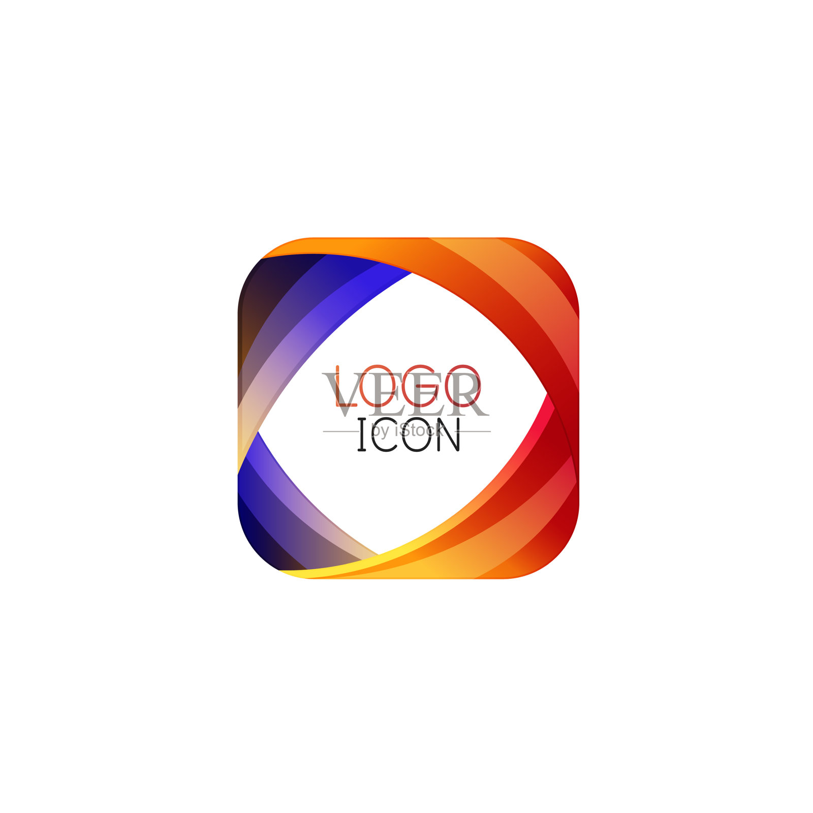 商业新潮几何方形标志设计图标素材