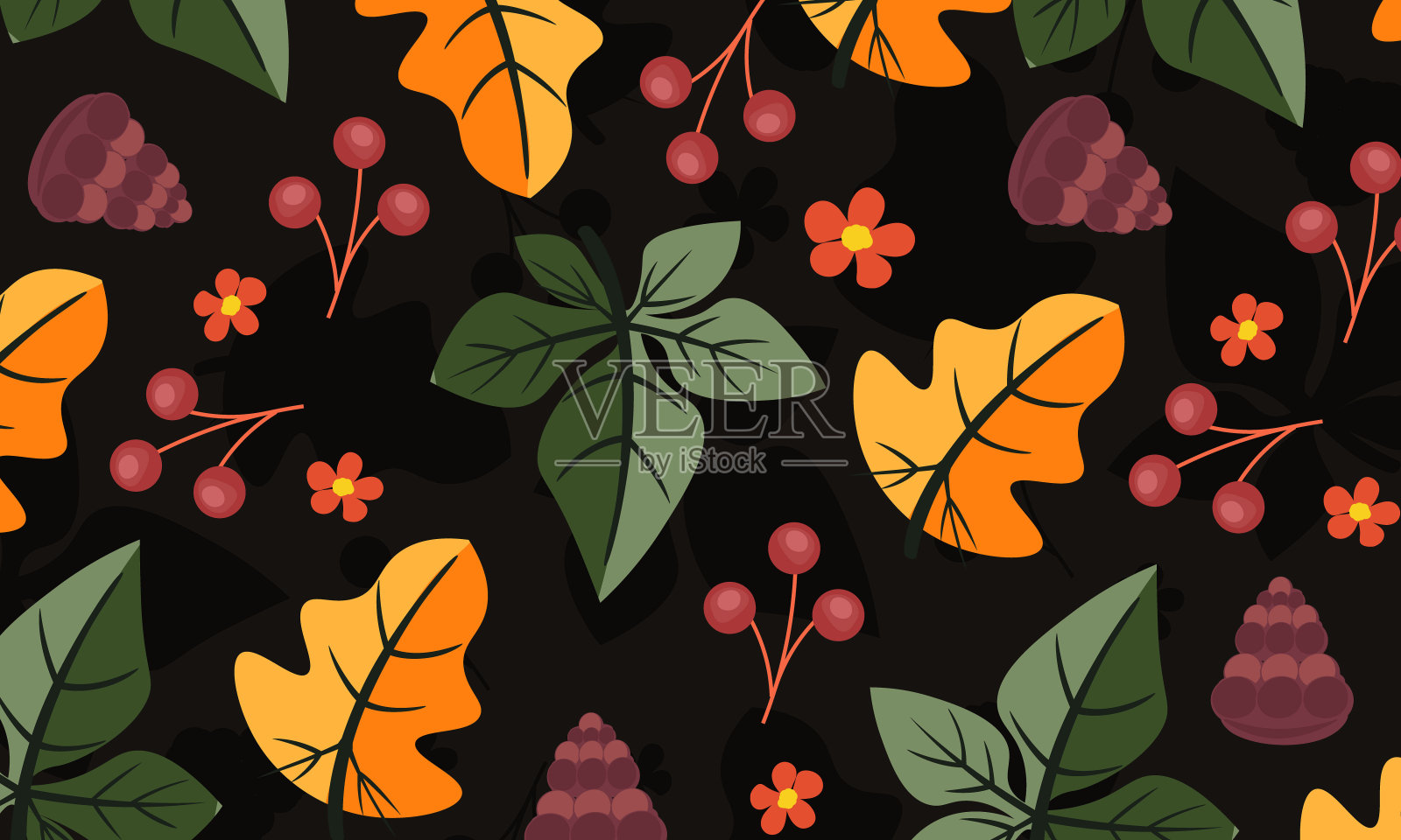 花卉图案背景插画图片素材