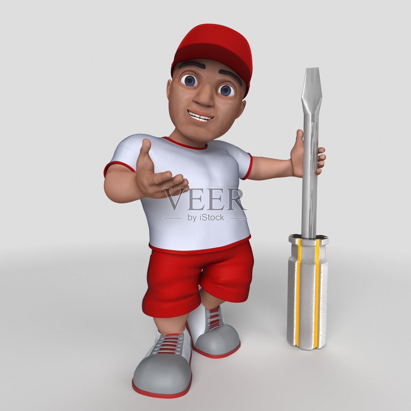 3D运动卡通人物照片摄影图片