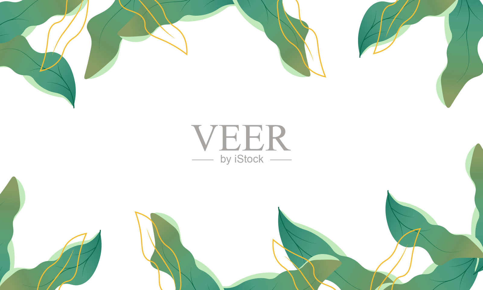 植物的叶子背景插画图片素材