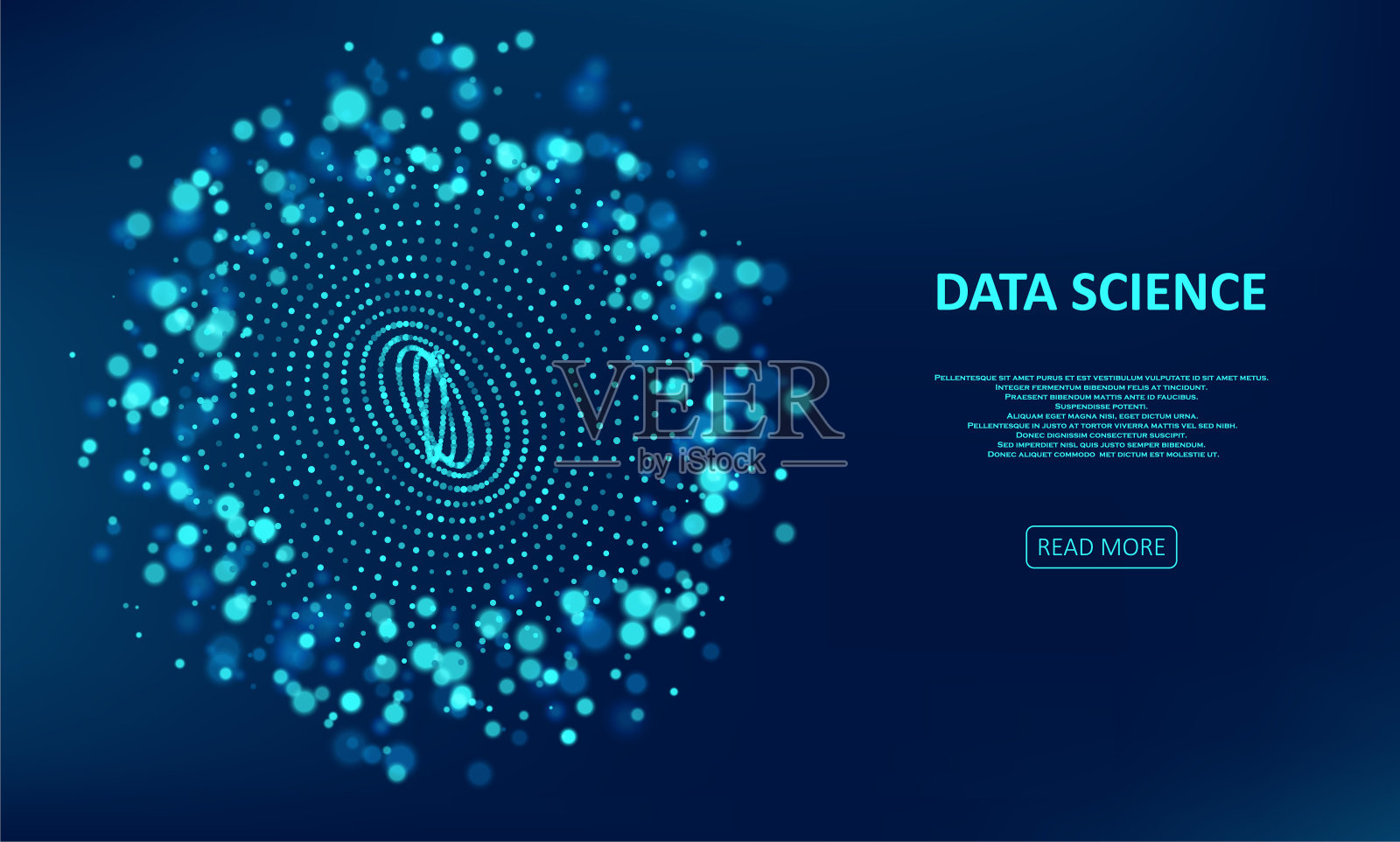 抽象数据传输可视化插画图片素材