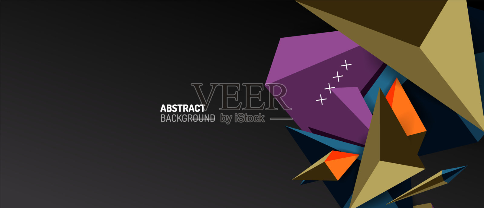 时尚简单的三角形抽象背景插画图片素材