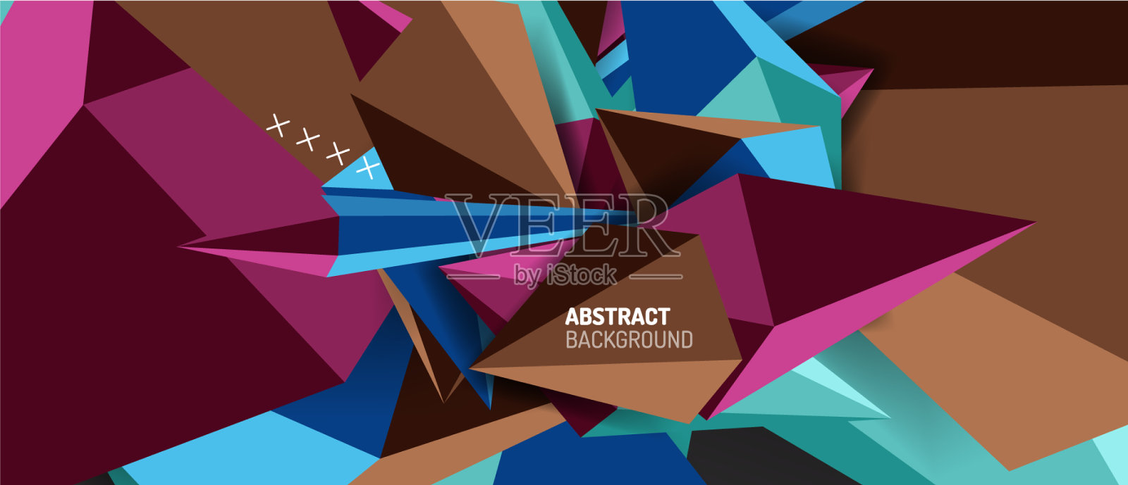 时尚简单的三角形抽象背景插画图片素材