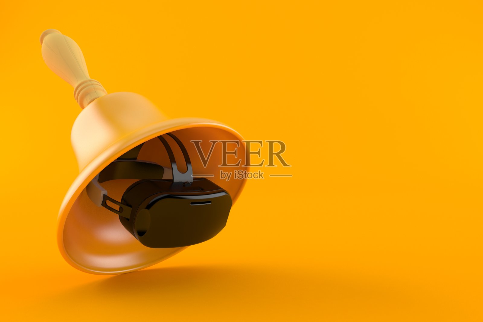 带手铃的VR头盔照片摄影图片