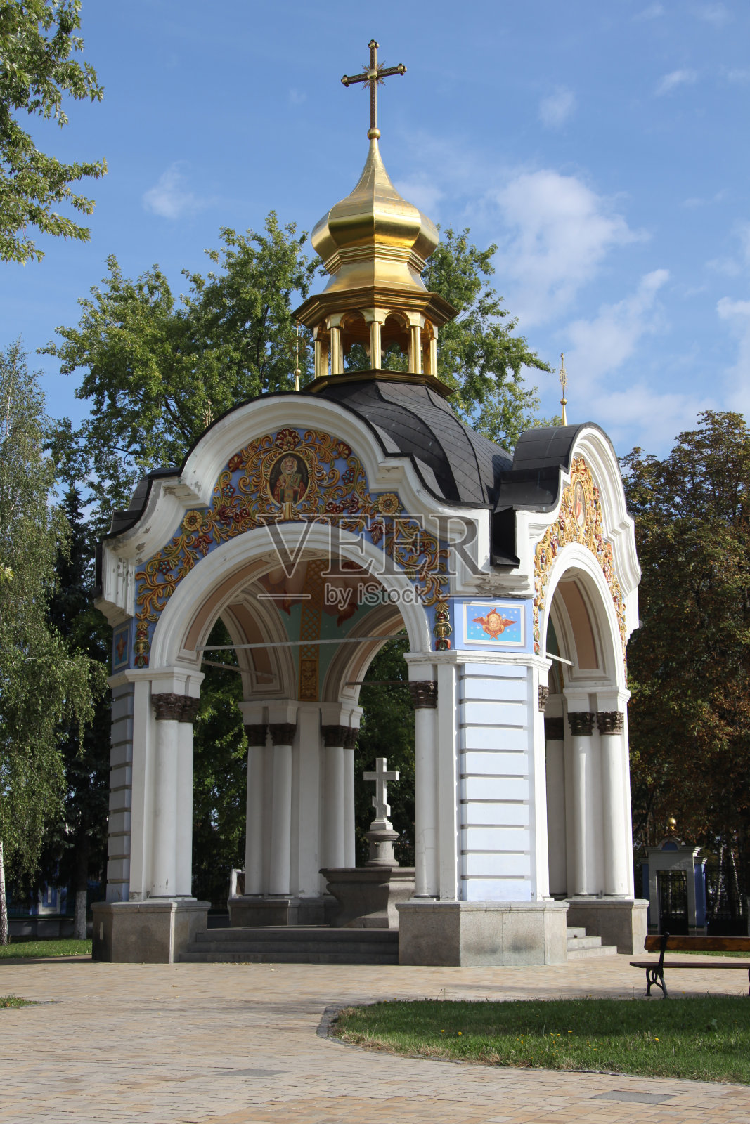 圣迈克尔金色圆顶修道院照片摄影图片