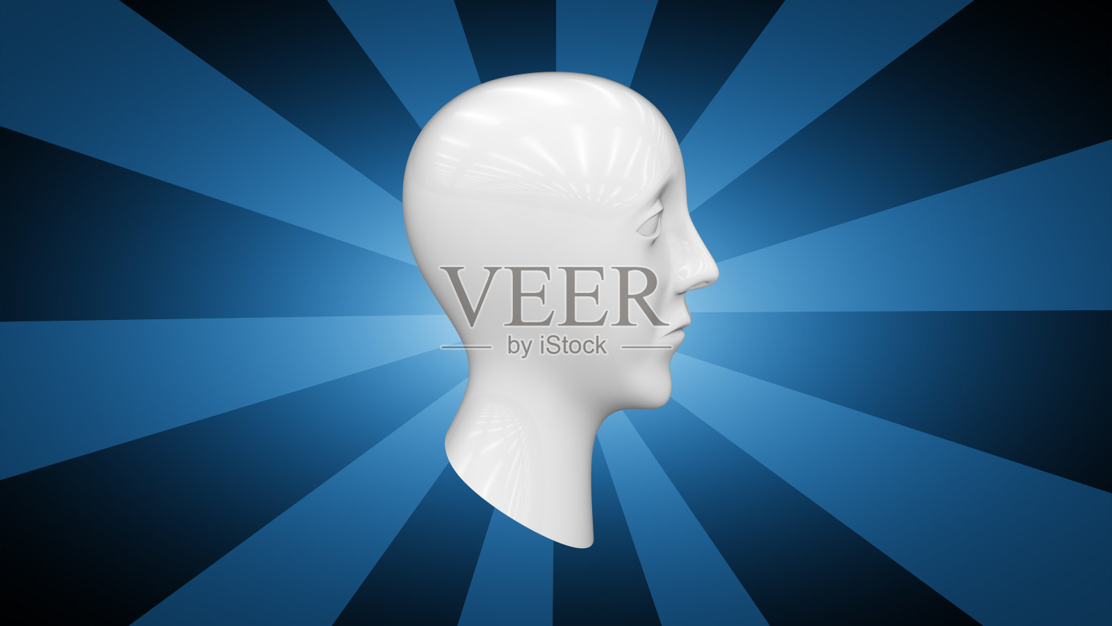 白头在条纹背景。照片摄影图片