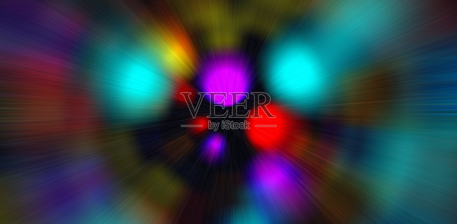 彩色全息漩涡，旋涡棱镜。激光运动速度。照片摄影图片