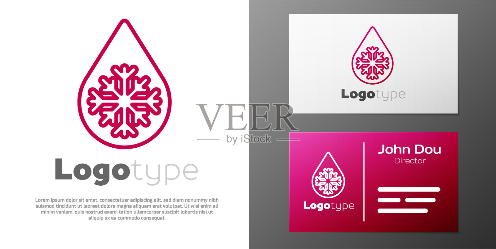 标志型线除霜图标孤立在白色插画图片素材