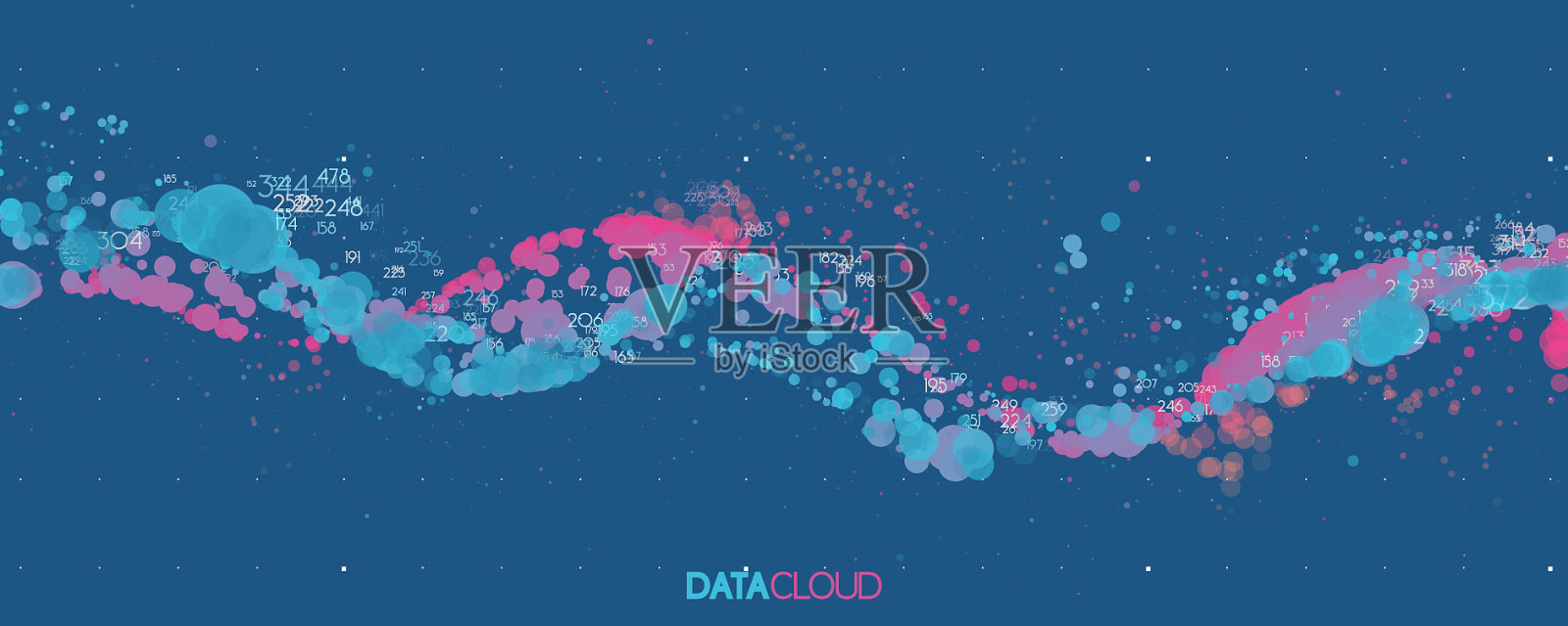 大数据蓝波可视化未来插画图片素材