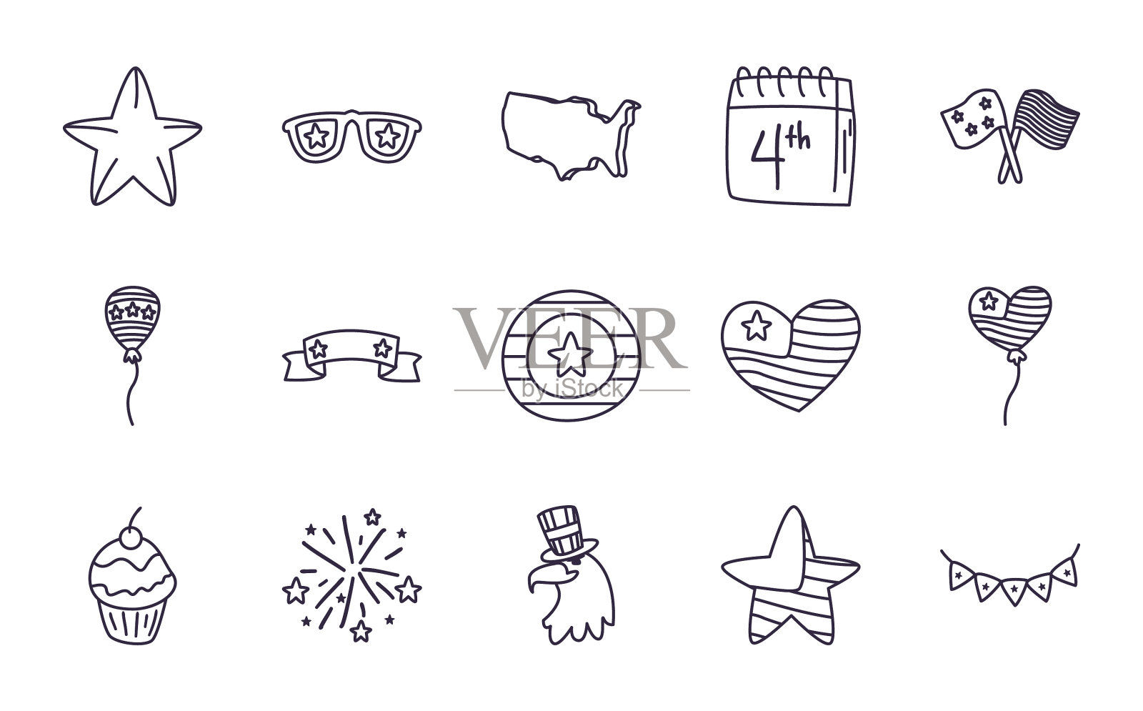 独立日线风格图标集设计图标素材