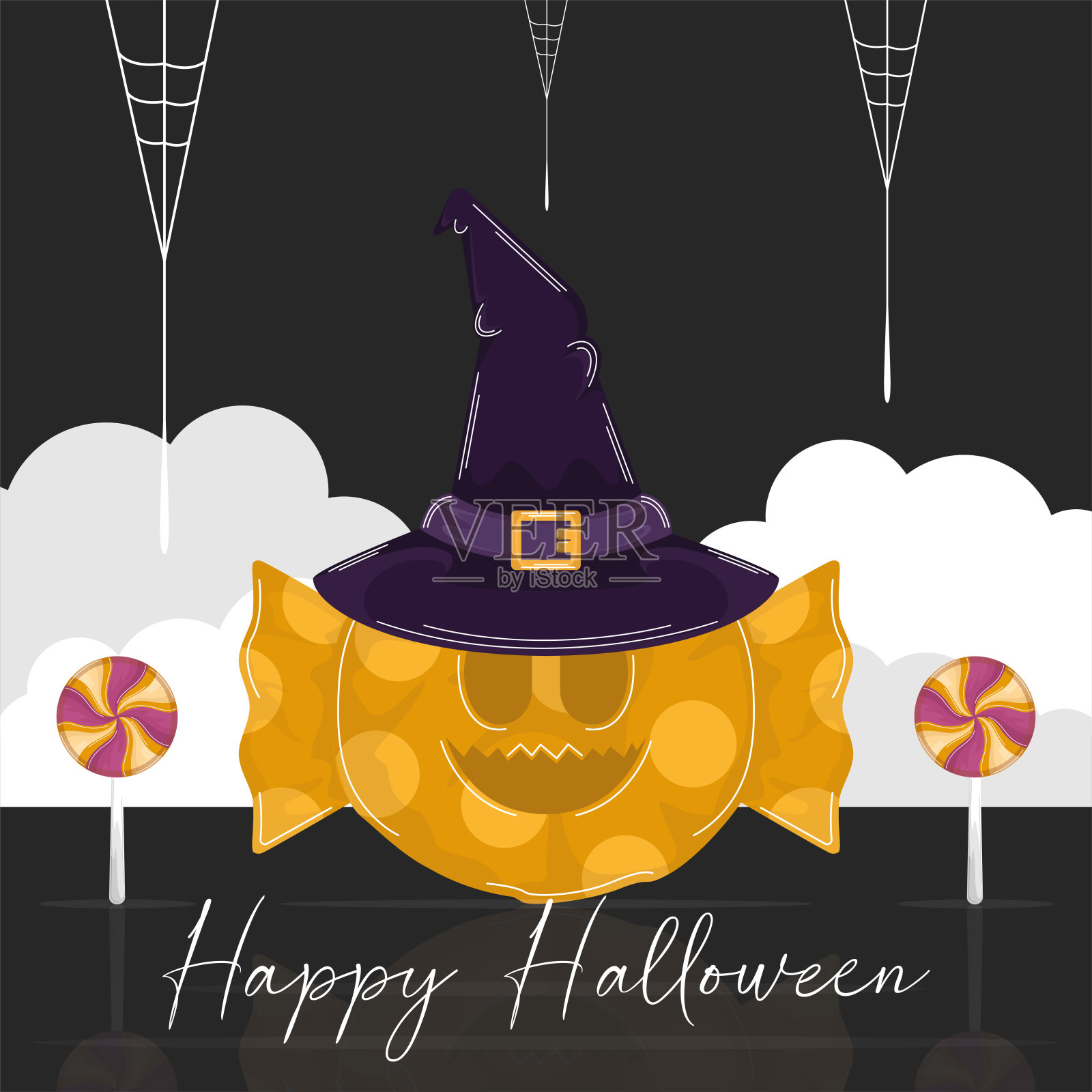 万圣节快乐卡插画图片素材