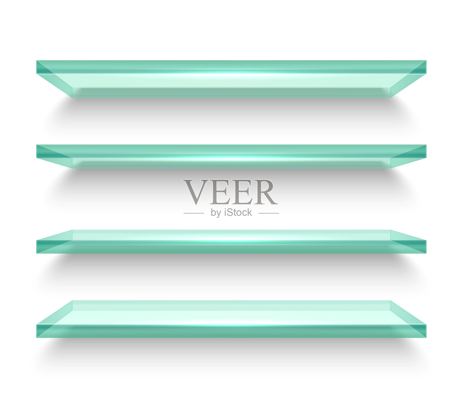 逼真的水平窗户或架子，架子插画图片素材