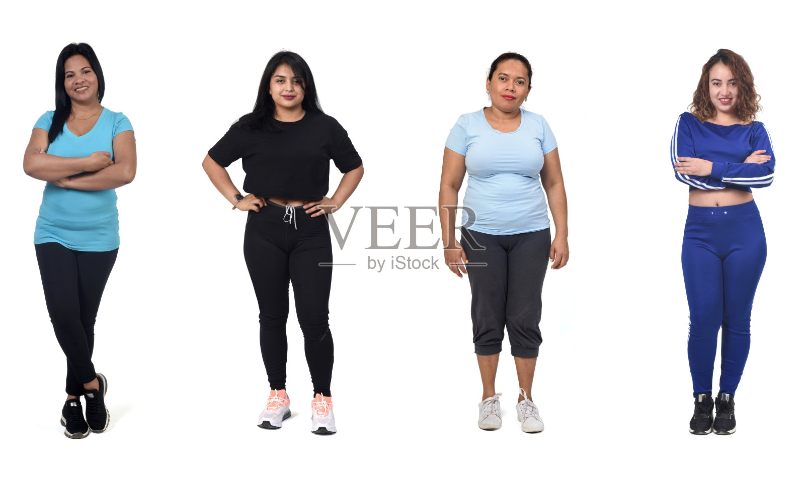 一个孤立的拉丁女人的全貌照片摄影图片