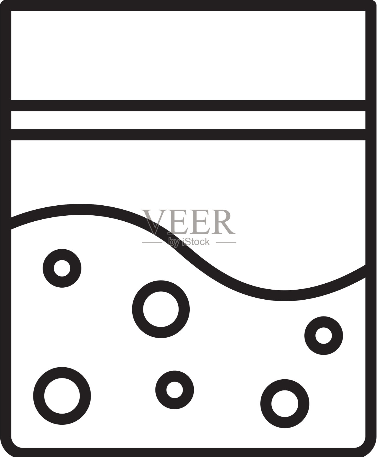 黑色线条的塑料袋药用大麻图标插画图片素材