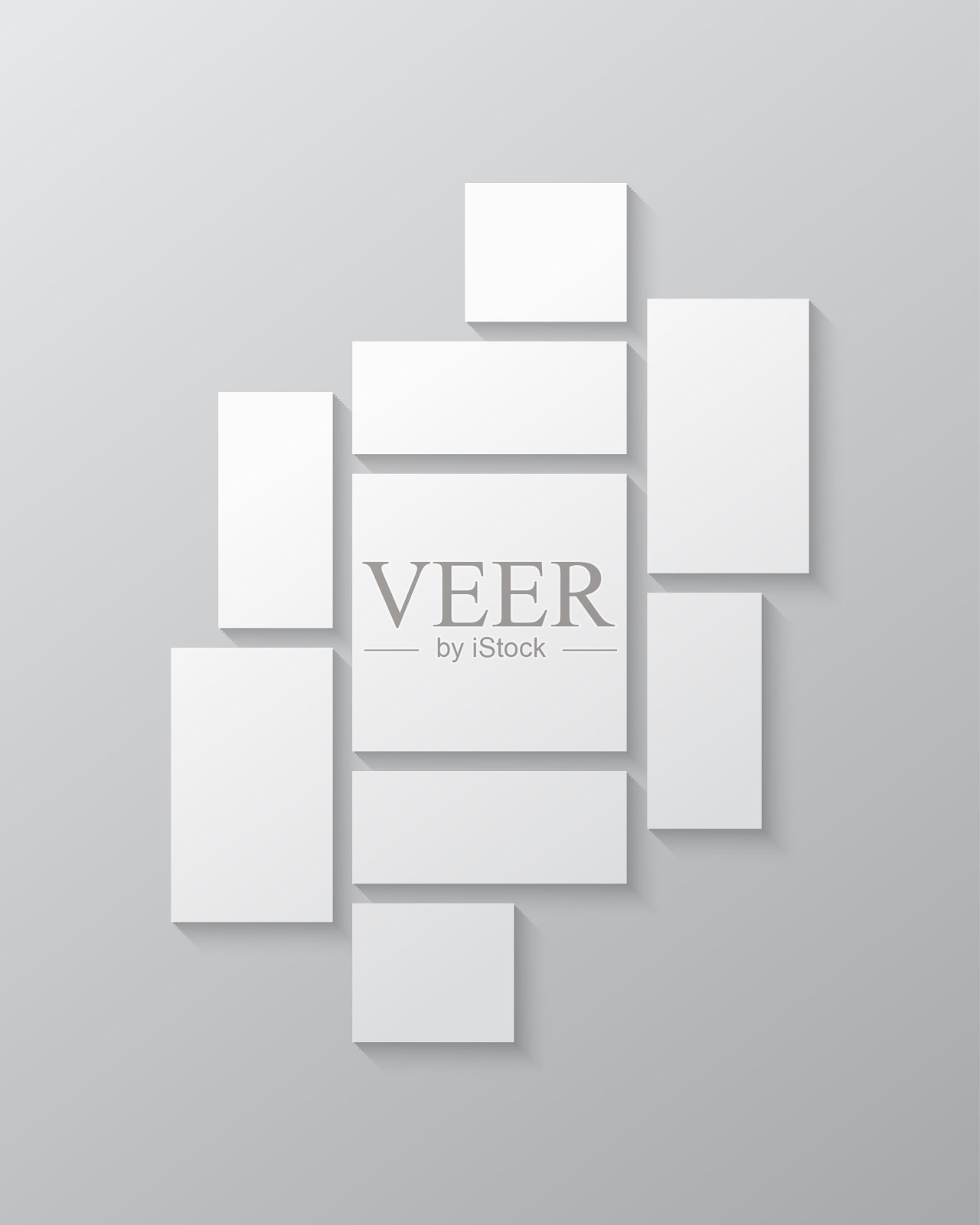 矢量模板拼贴九帧，图像照片插画图片素材