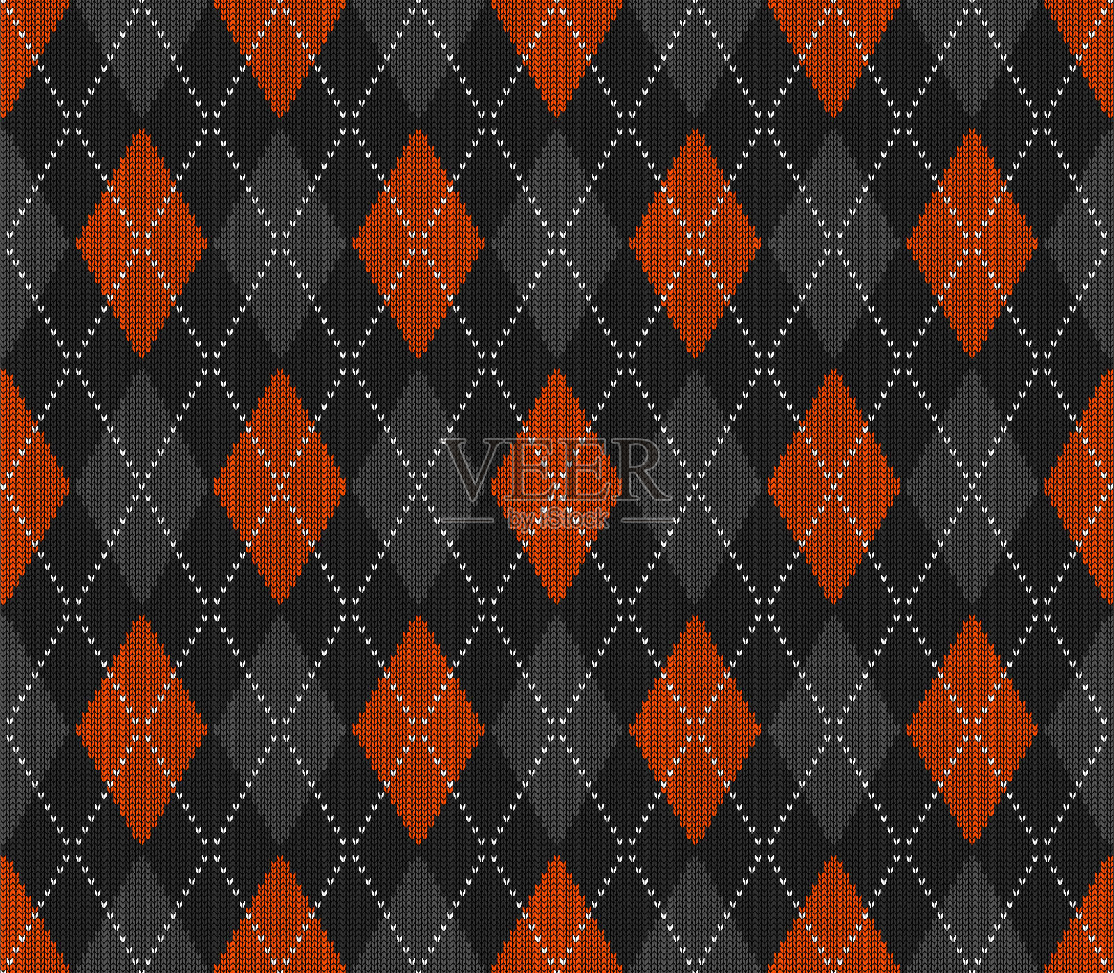 编织菱形花纹万圣节图案插画图片素材