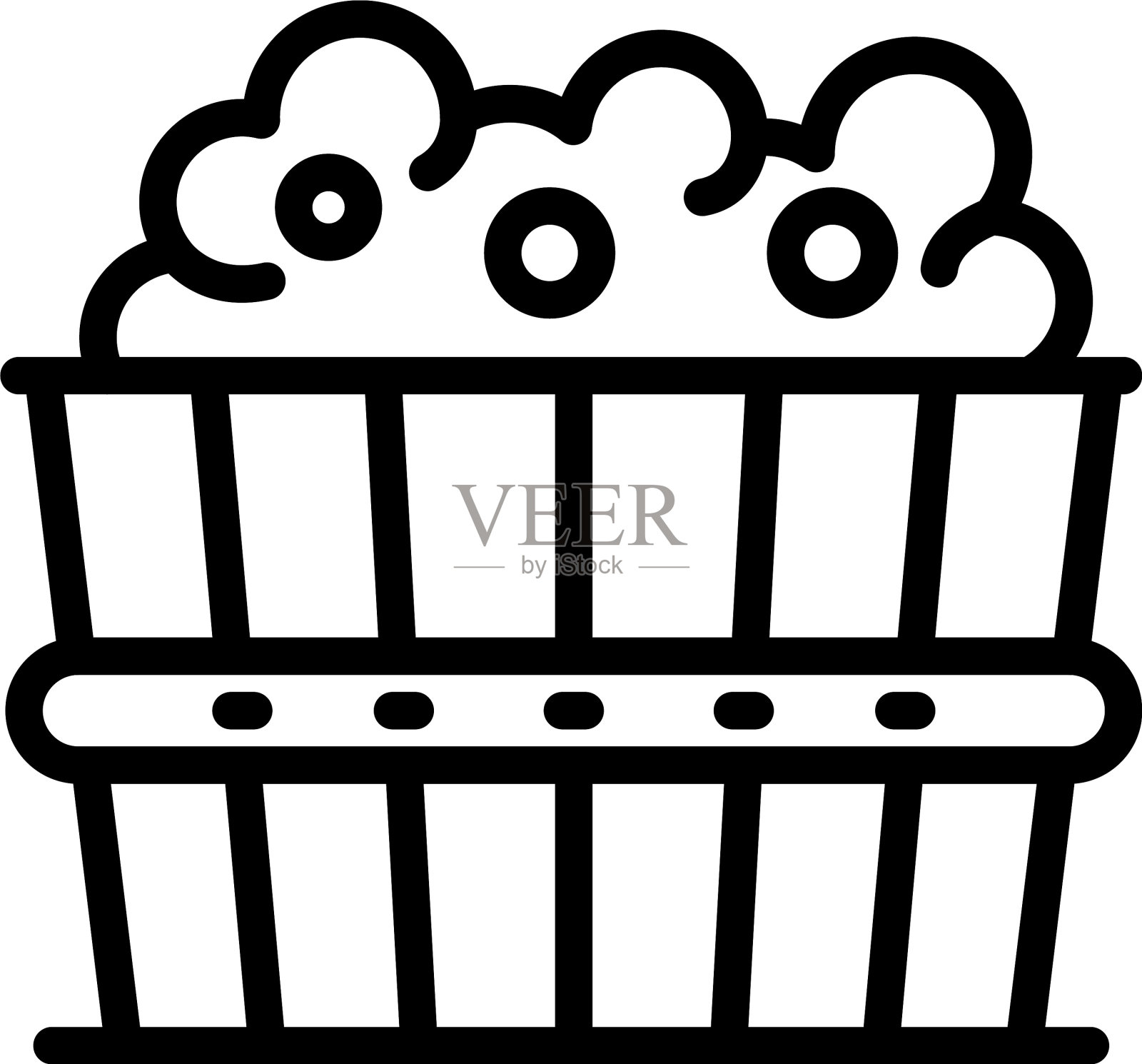 葡萄酒发酵图标轮廓风格插画图片素材