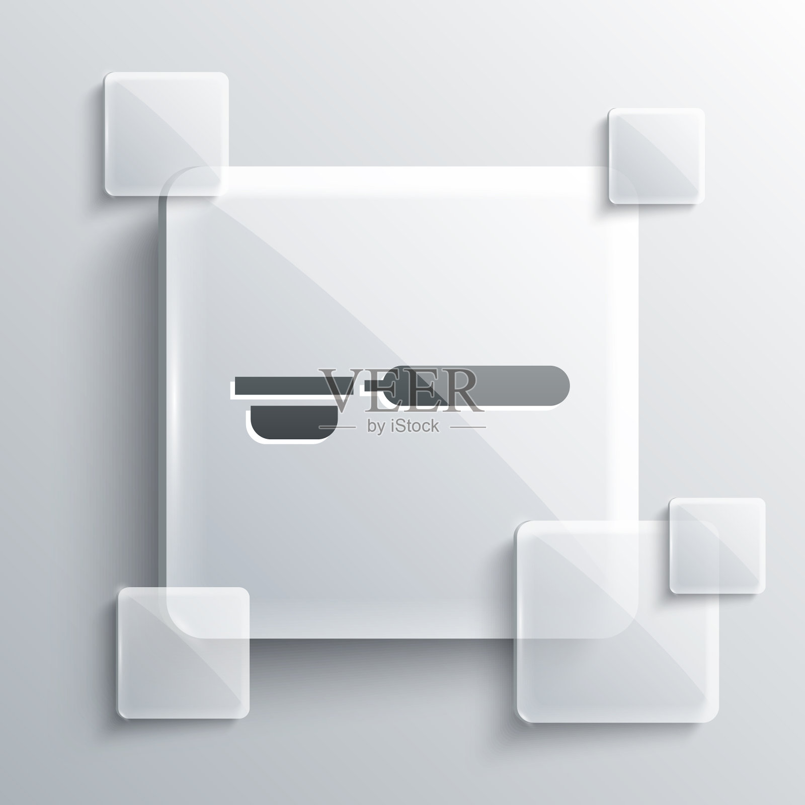 灰色咖啡滤嘴图标隔离灰色图标素材