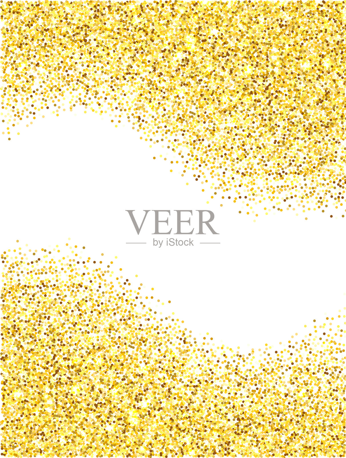 金色闪光纹理边界插画图片素材