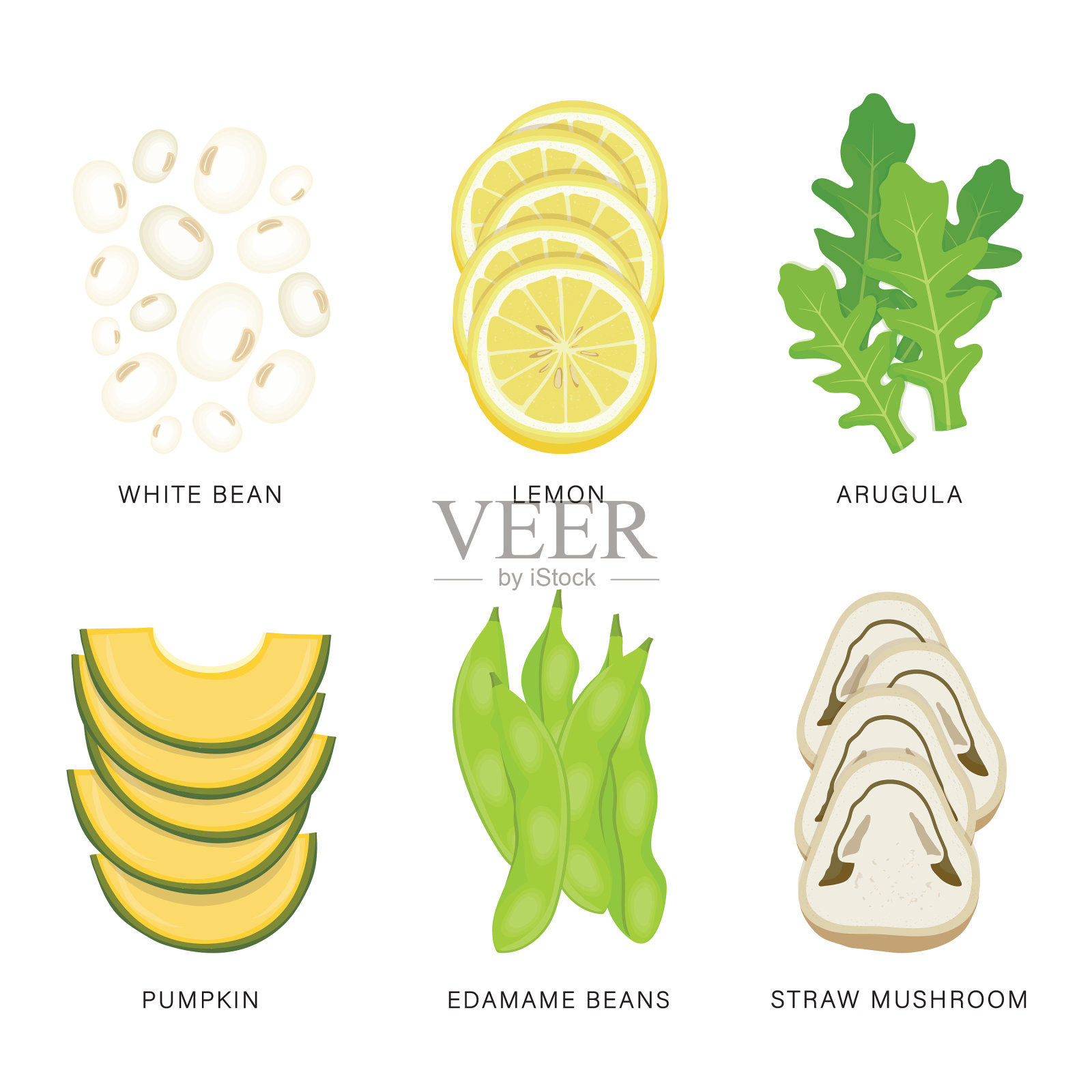 蔬菜切片是有机健康食品插画图片素材