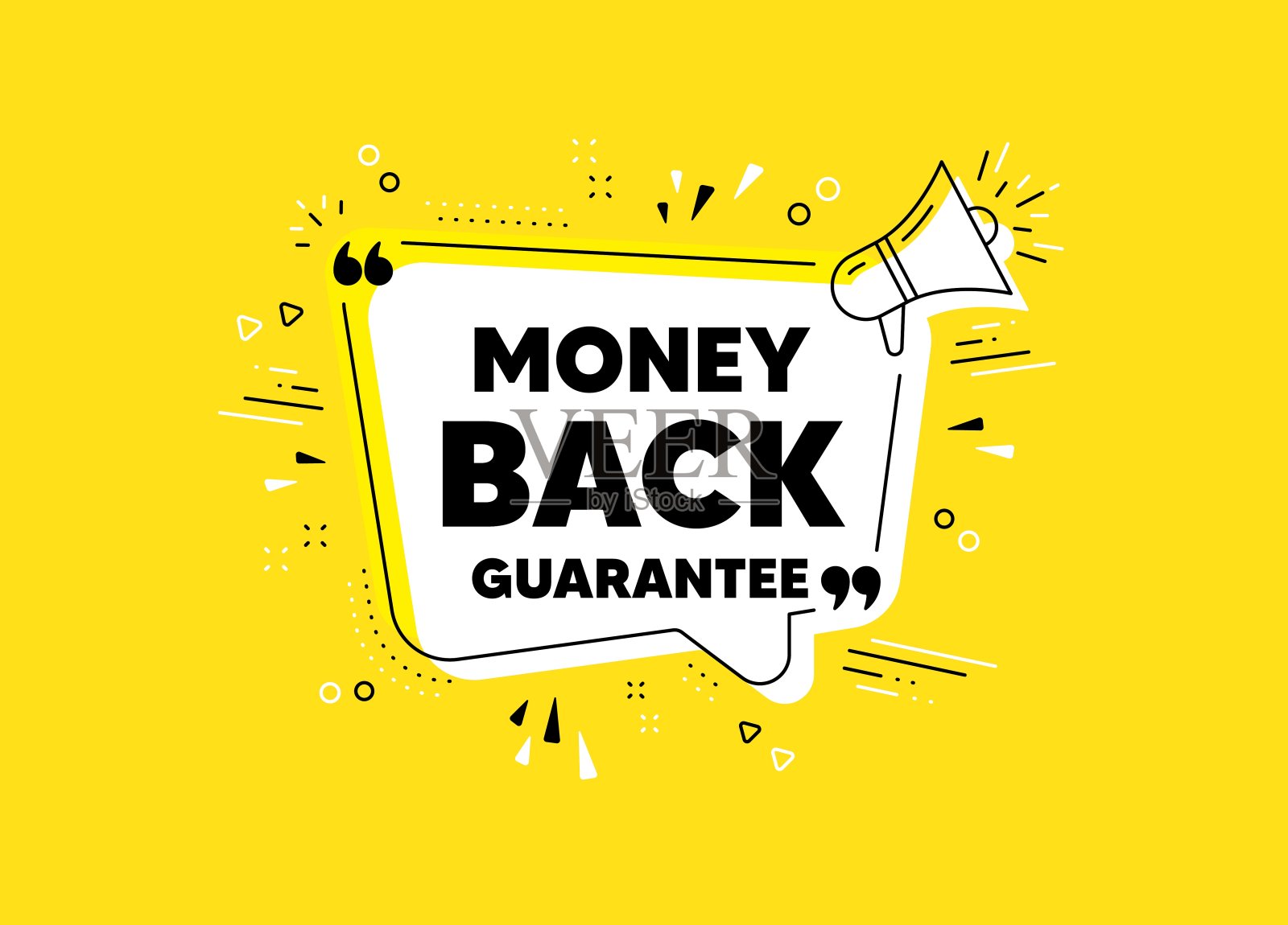 退款保证。优惠提供信号。向量设计元素图片