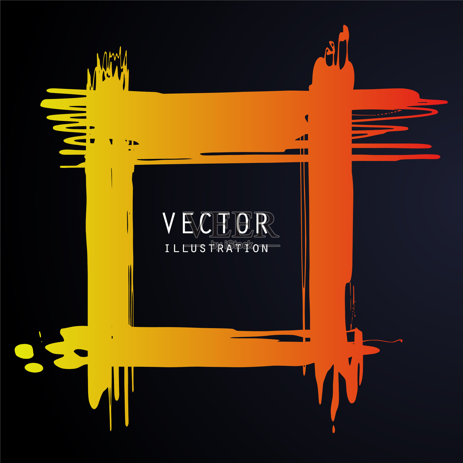 飞溅和斑点梯度墨水油漆插画图片素材