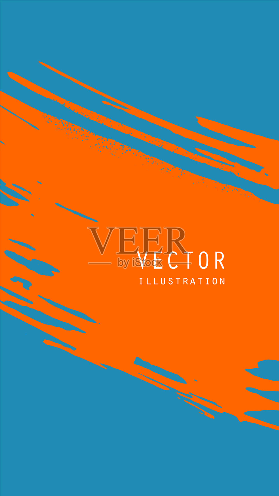 抽象的墨刷条幅与垃圾效果插画图片素材