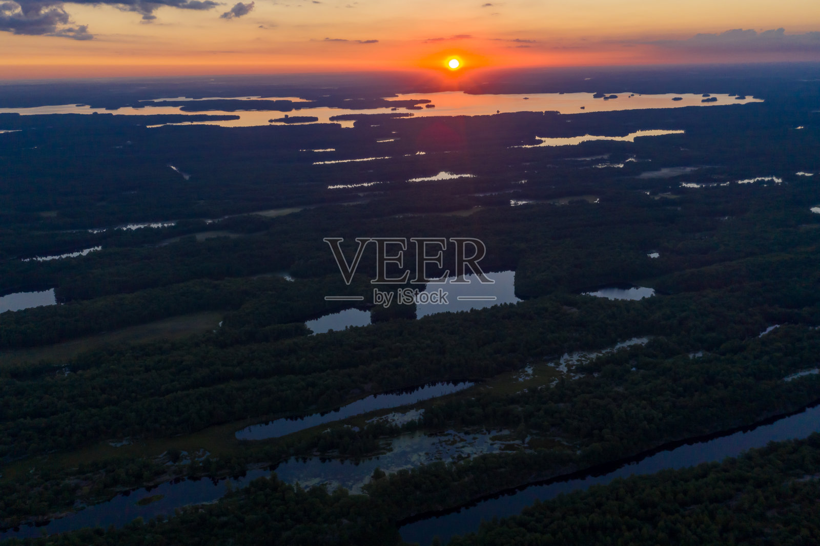 Muskoka Torrance Barrens暗天保护区和高地池塘，Gravenhurst，加拿大照片摄影图片
