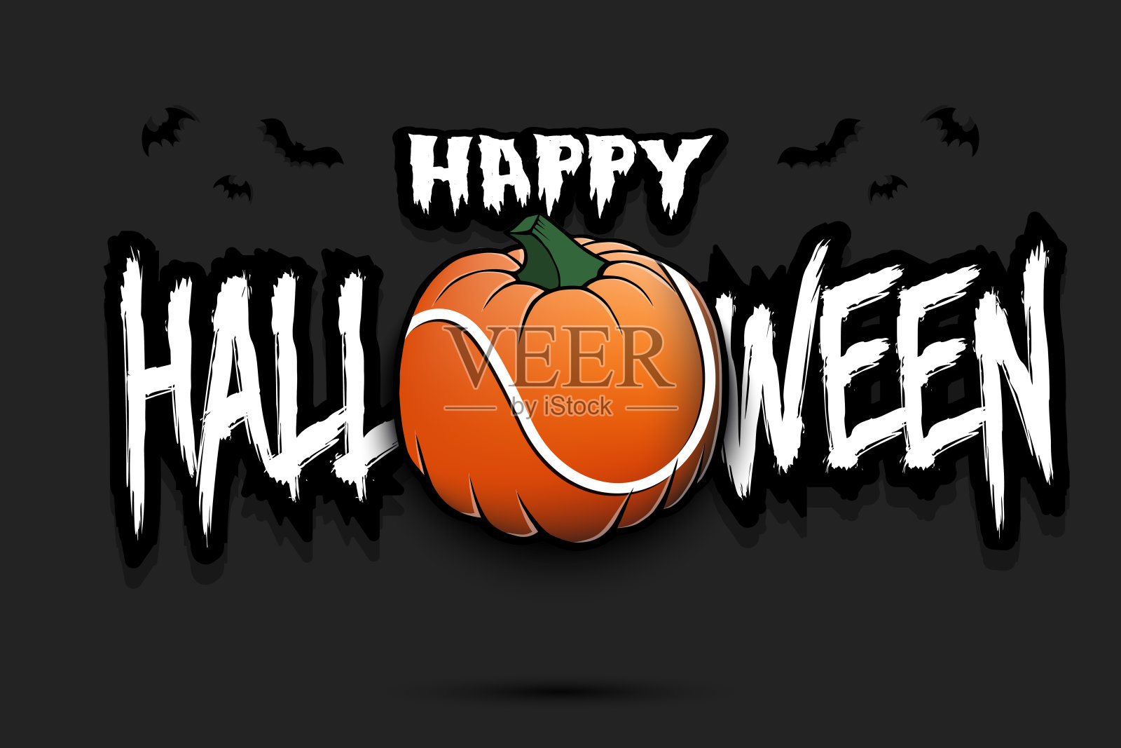 万圣节快乐。网球的南瓜插画图片素材